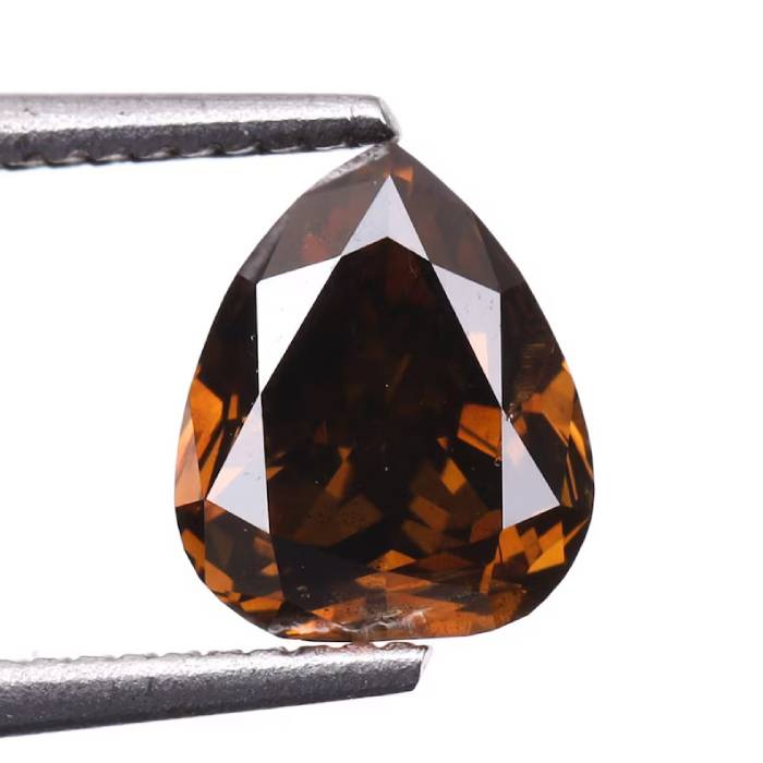 0.54 CT Natural Brown Pear Cut Loose Earth Mined Diamond For Engagement Ring & Wedding Ring