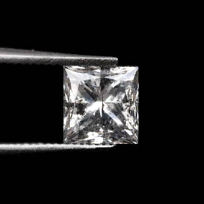 Princess Cut Salt And Pepper Diamond For Wedding Ring