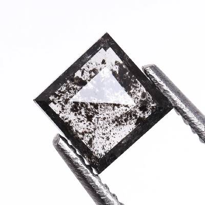 Salt And Pepper Princess Cut Diamond