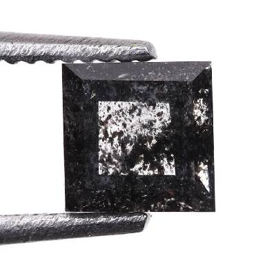 Salt And Pepper Princess Cut Diamond