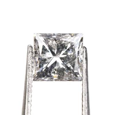 Princess Cut Salt And Pepper Diamond For Wedding Ring