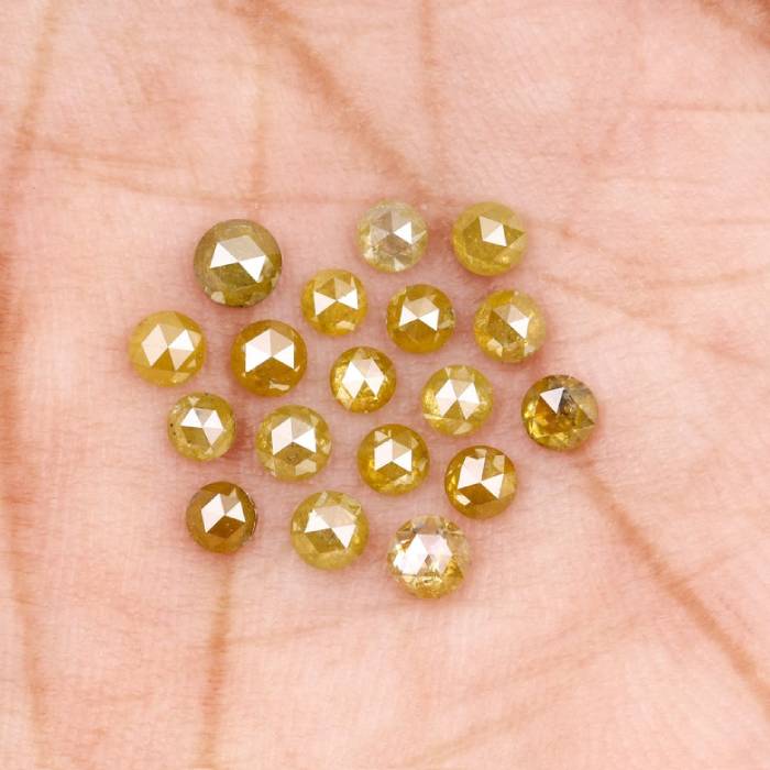 1.45 CT Natural Fancy Round Rose Cut Diamonds For Engagement Ring & Wedding Ring