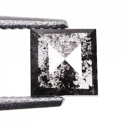 Salt And Pepper Princess Cut Diamond