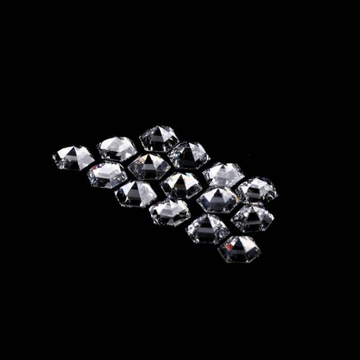 5.0 MM Hexagon Cut Lab Grown Diamond Antique Unique Cut Diamond For Earrings