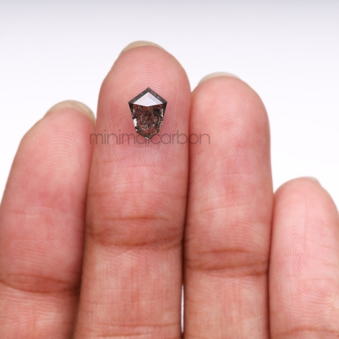 1.39 CT, 8.0 X 5.8 MM | Salt And Pepper Shield Cut Diamond
