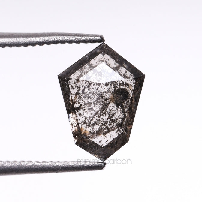 1.39 CT, 8.0 X 5.8 MM | Salt And Pepper Shield Cut Diamond