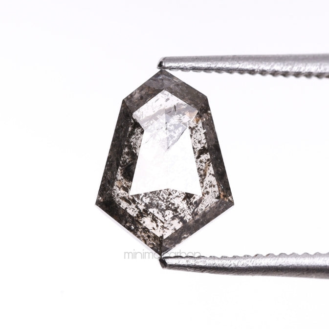 1.39 CT, 8.0 X 5.8 MM | Salt And Pepper Shield Cut Diamond
