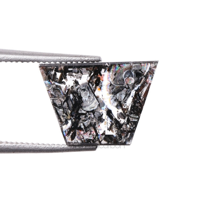 0.77 CT, 7.4 X 5.8 MM | Salt And Pepper Tapered Baguette Cut Diamond