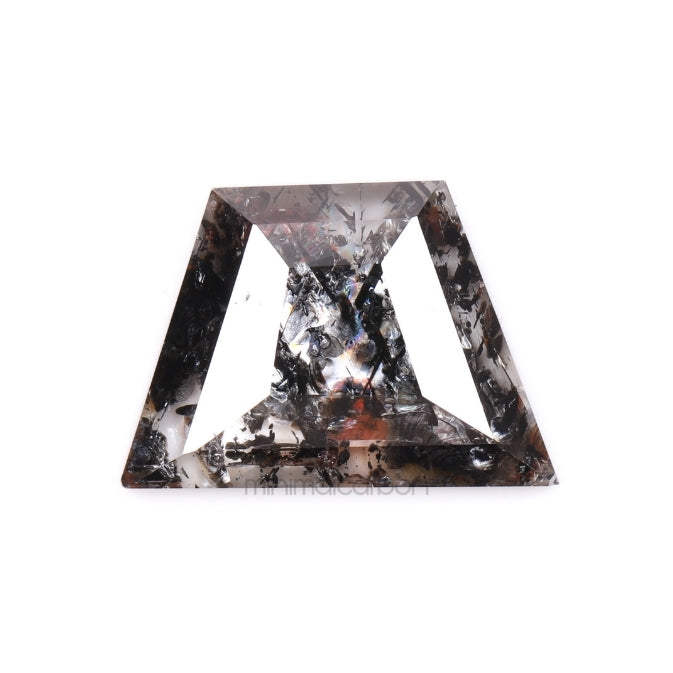 0.77 CT, 7.4 X 5.8 MM | Salt And Pepper Tapered Baguette Cut Diamond
