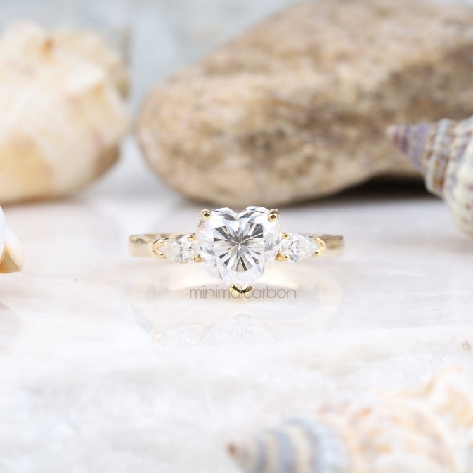 Heart Cut Moissanite Engagement Ring