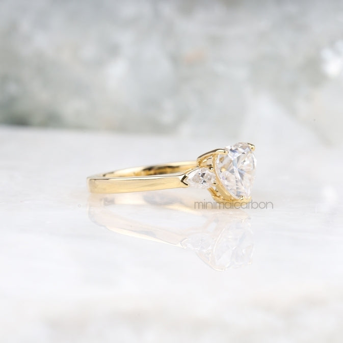 Heart Cut Moissanite Engagement Ring