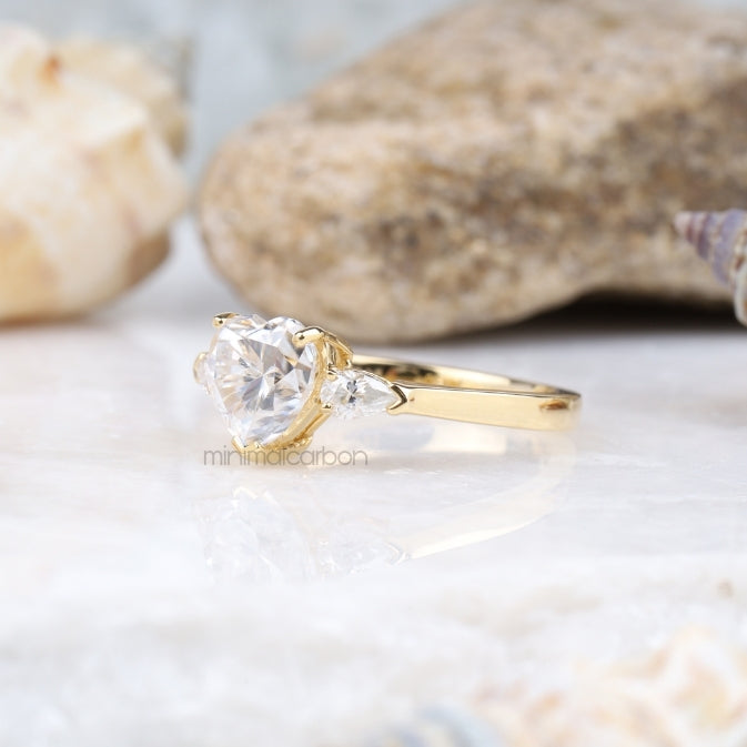 Heart Cut Moissanite Engagement Ring
