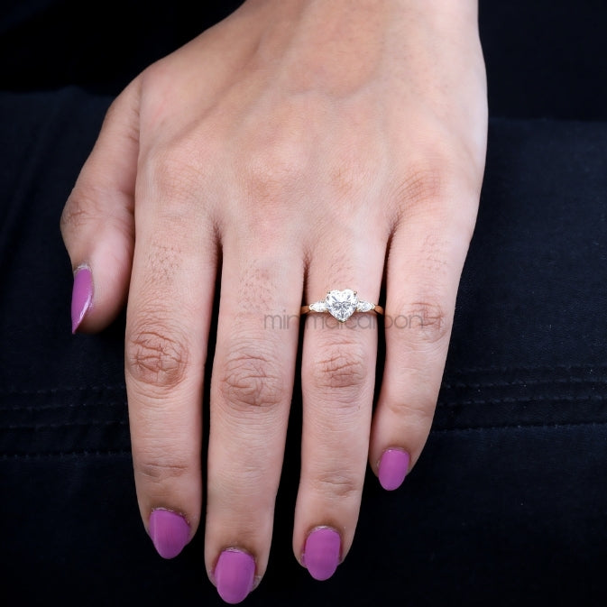 Heart Cut Moissanite Engagement Ring