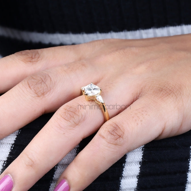 Heart Cut Moissanite Engagement Ring