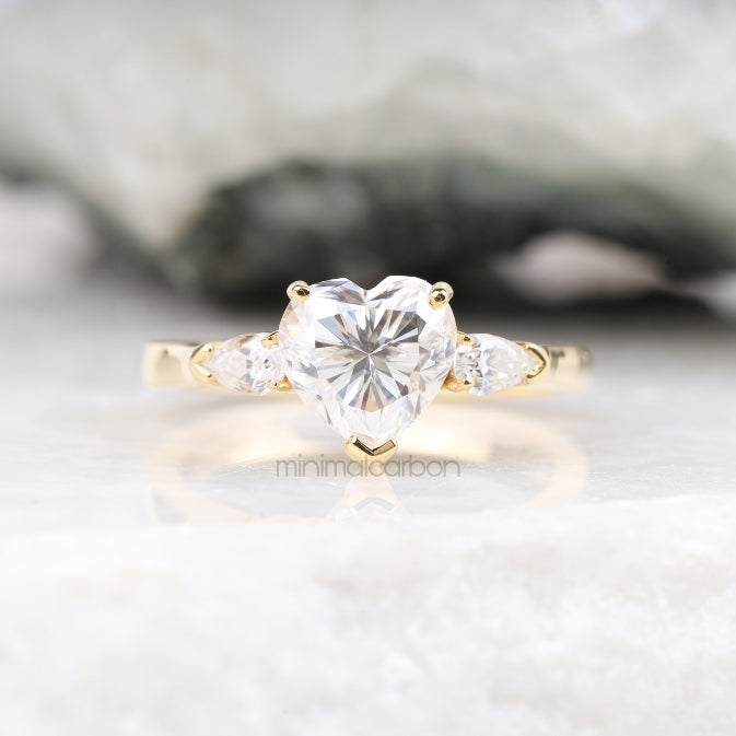 Heart Cut Moissanite Engagement Ring