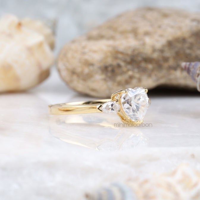 Heart Cut Moissanite Engagement Ring
