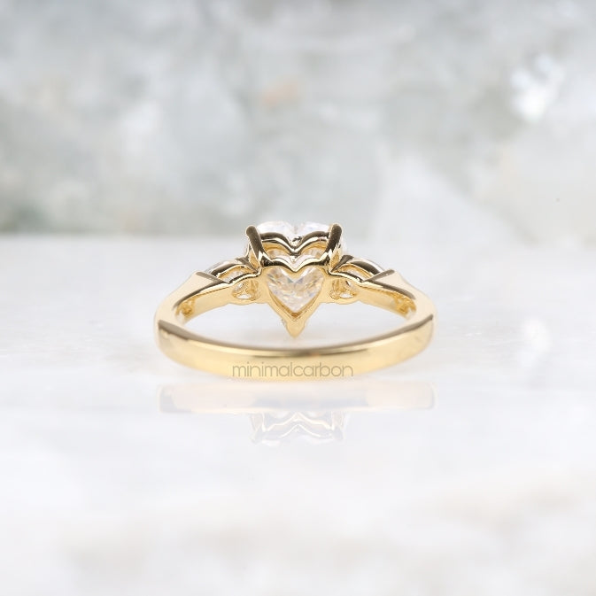 Heart Cut Moissanite Engagement Ring