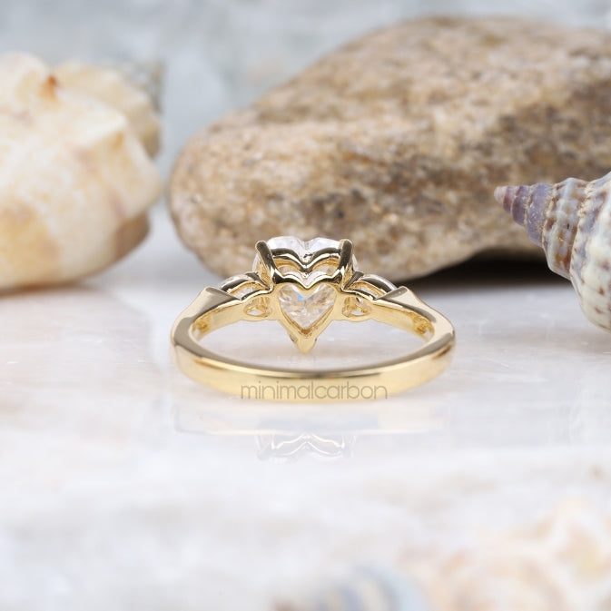 Heart Cut Moissanite Engagement Ring