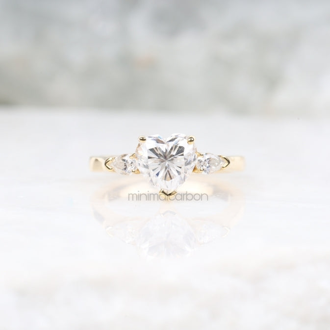 Heart Cut Moissanite Engagement Ring