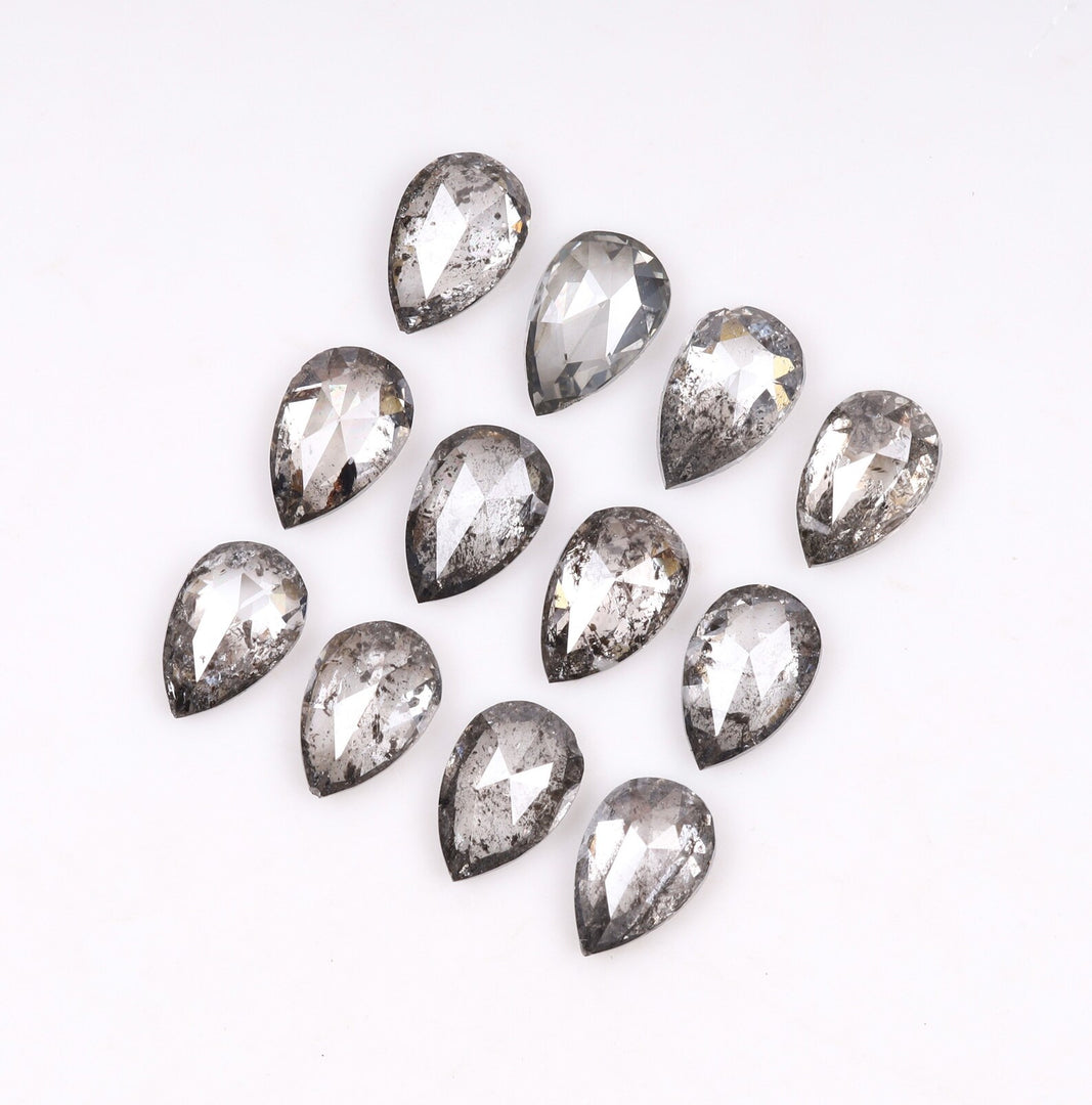 6.0 X 4.0 Salt and Pepper Pear Cut Diamond – Loose Natural Diamond