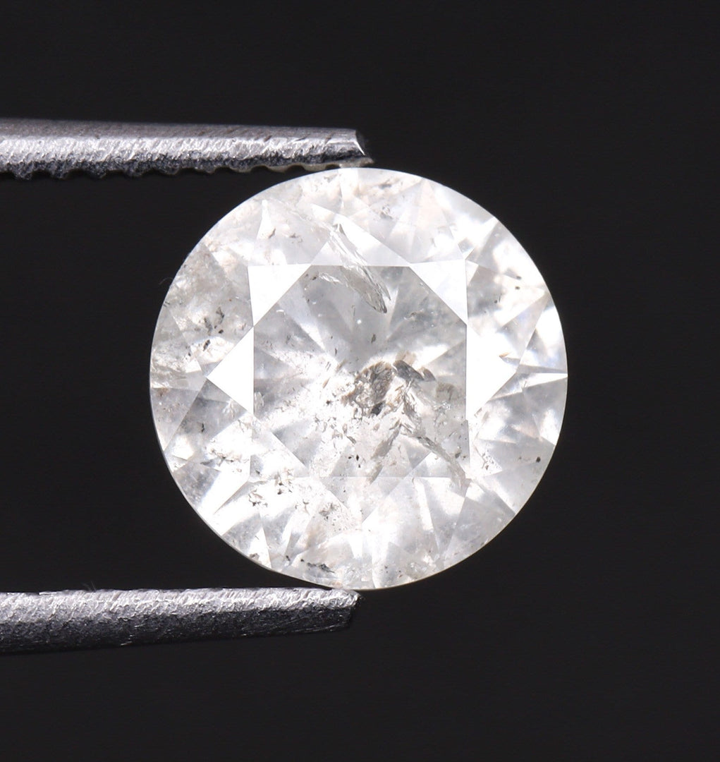 Round Brilliant Cut Natural Salt And Pepper Diamond