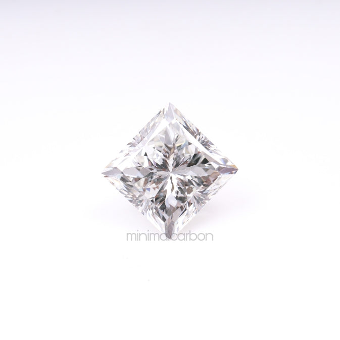 3.47 CT, 8.0 X 8.0 MM | Lab Grown Diamond | Princess Cut Diamond - Minimal Carbon