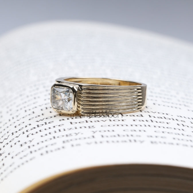 Bezel Radiant Diamond Ring