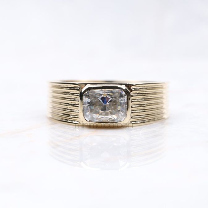 Bezel Radiant Diamond Ring