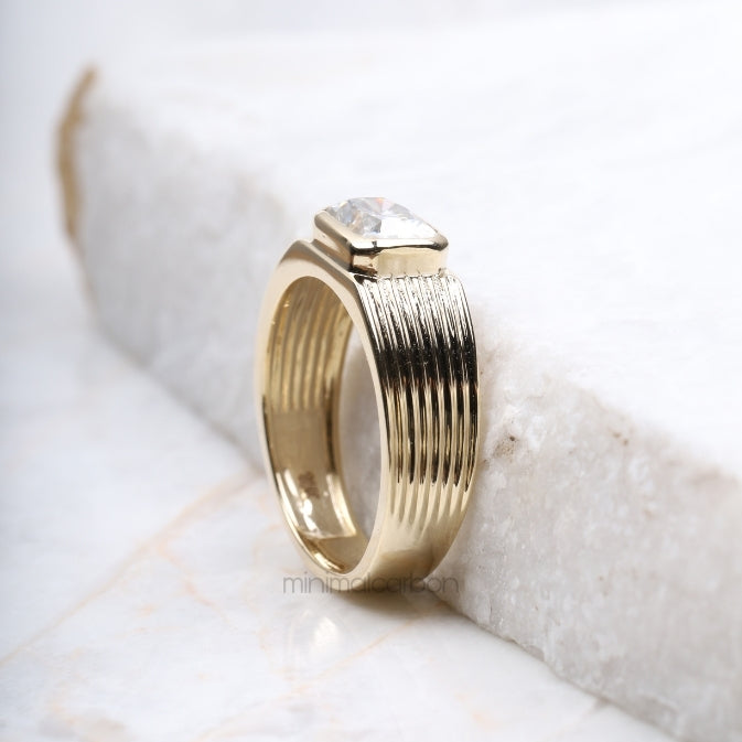 Bezel Radiant Diamond Ring