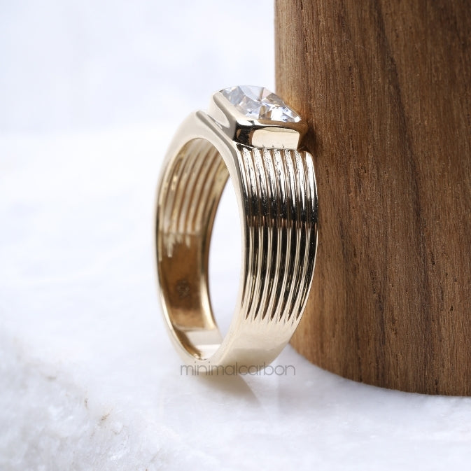 Bezel Radiant Diamond Ring