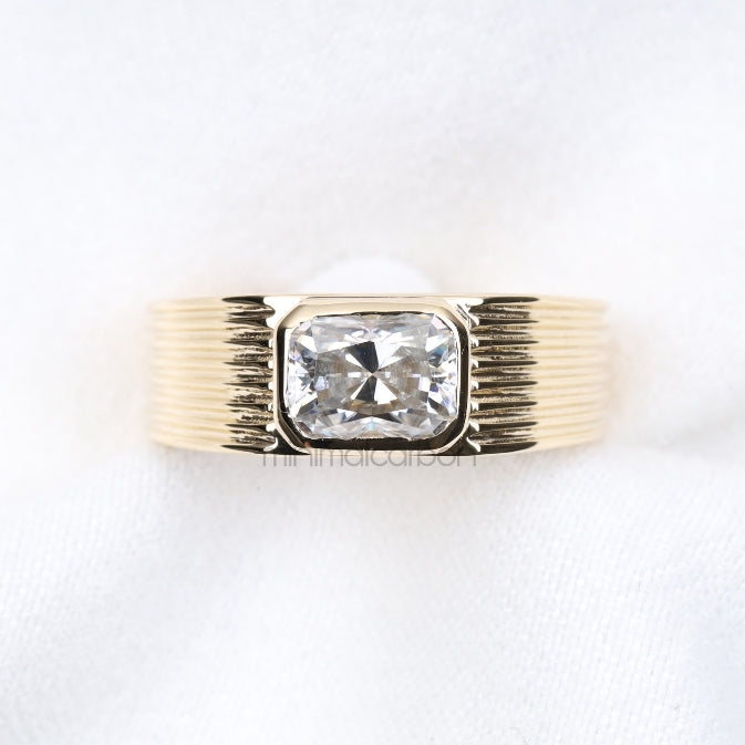 Bezel Radiant Diamond Ring