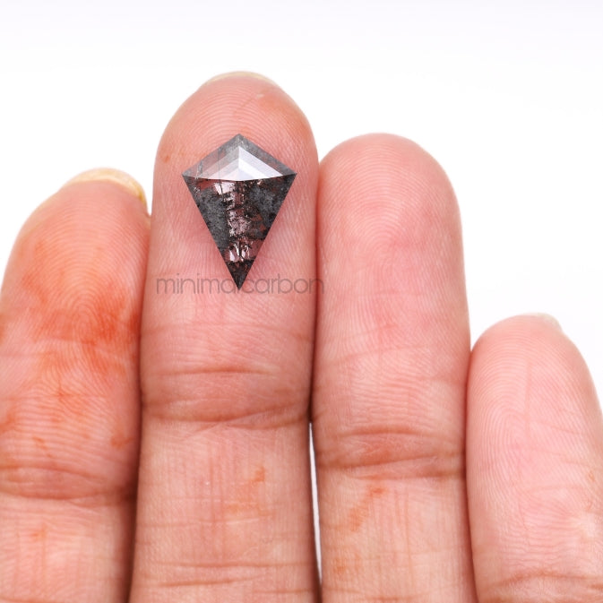 2.06 CT, 13.4 X 10.0 MM | Salt And Pepper Kite Cut Diamond