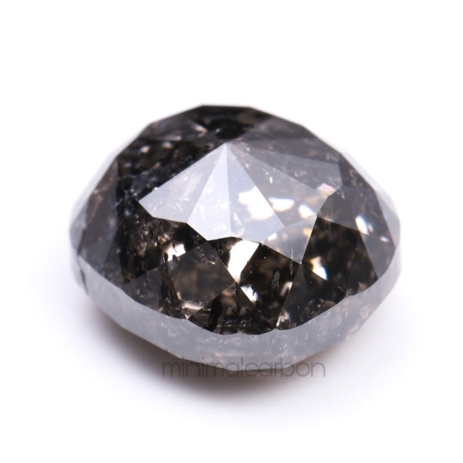 2.64 CT, 7.9 X 7.0 MM | Salt And Pepper Cushion Cut Diamond
