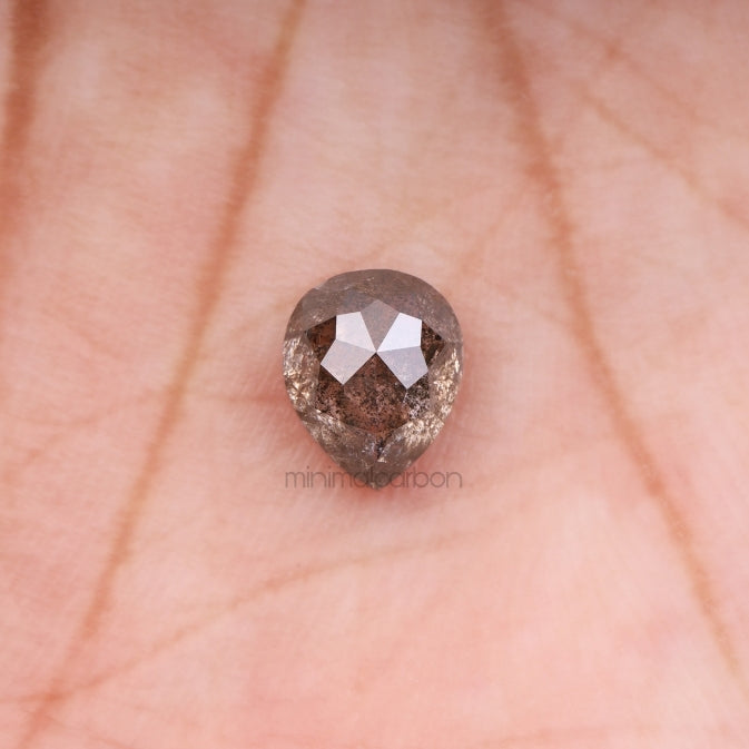 1.51 CT, 7.1 X 5.9 MM | Salt And Pepper Pear Cut Diamond