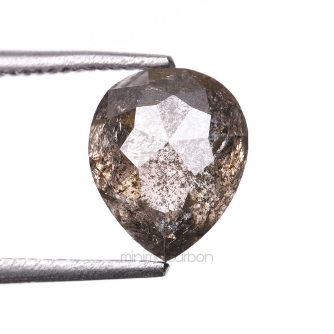 1.51 CT, 7.1 X 5.9 MM | Salt And Pepper Pear Cut Diamond