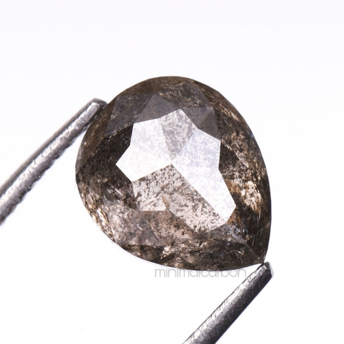 1.51 CT, 7.1 X 5.9 MM | Salt And Pepper Pear Cut Diamond