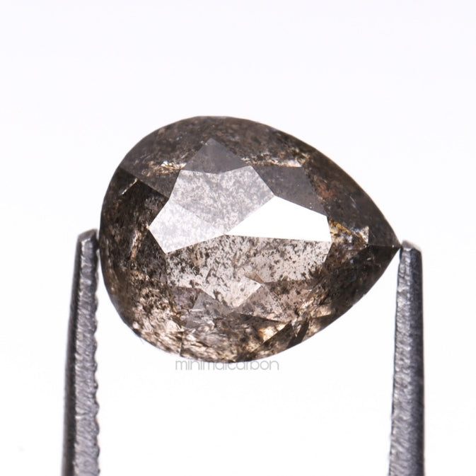 1.51 CT, 7.1 X 5.9 MM | Salt And Pepper Pear Cut Diamond