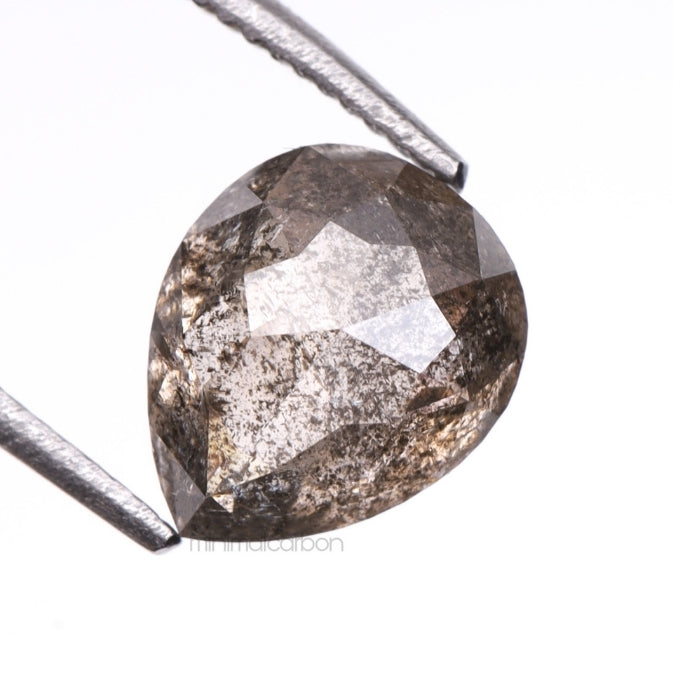 1.51 CT, 7.1 X 5.9 MM | Salt And Pepper Pear Cut Diamond