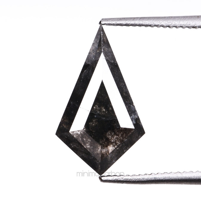 1.97 CT, 12.0 X 7.2 MM | Salt And Pepper Kite Cut Diamond - Minimal Carbon