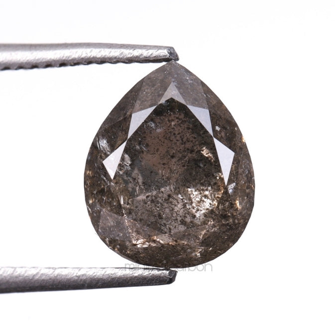 1.51 CT, 7.1 X 5.9 MM | Salt And Pepper Pear Cut Diamond