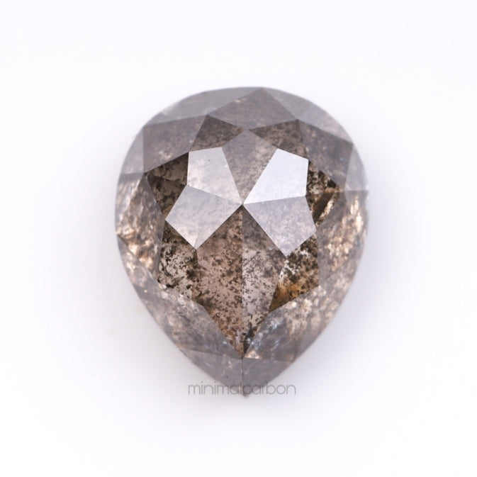 1.51 CT, 7.1 X 5.9 MM | Salt And Pepper Pear Cut Diamond