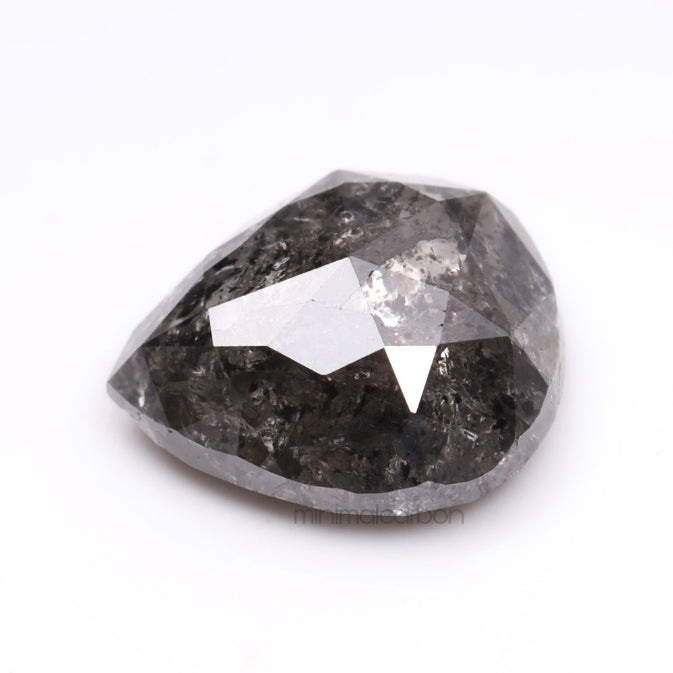 1.56 CT, 7.7 X 6.7 MM | Salt And Pepper Pear Cut Diamond