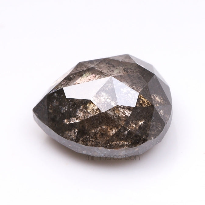 1.51 CT, 7.1 X 5.9 MM | Salt And Pepper Pear Cut Diamond