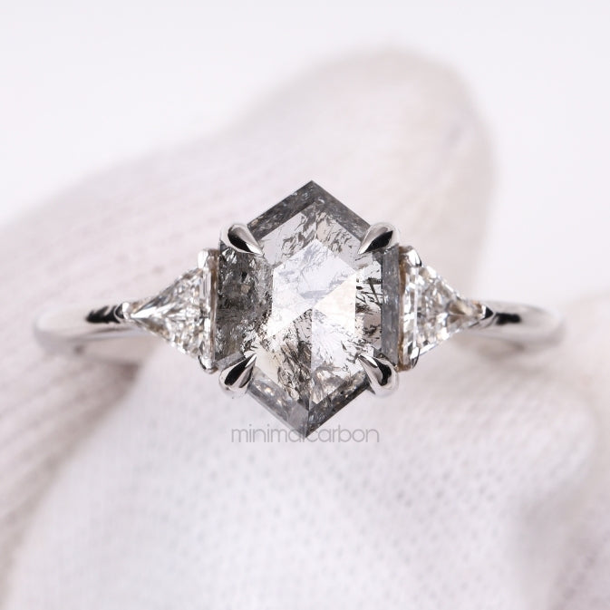 hexagon cut diamond for birthday gift