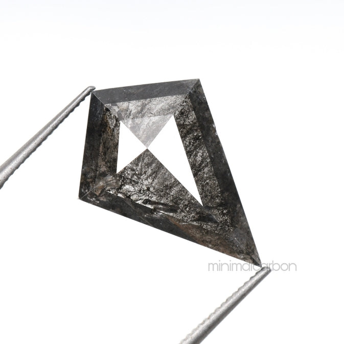 2.99 CT, 15.7 X 11.0 MM | Salt And Pepper Kite Cut Diamond - Minimal Carbon