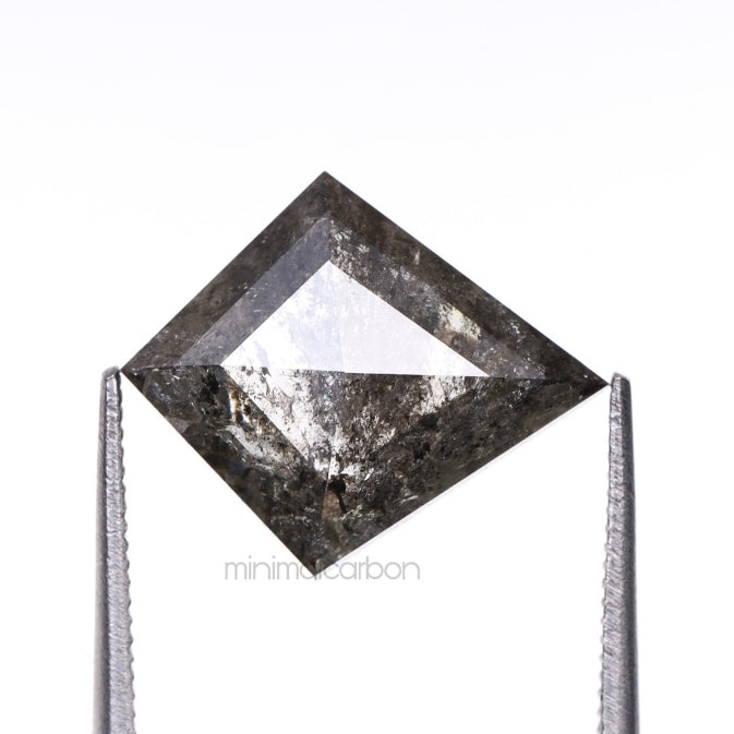 4.05 CT, 13.1 X 11.0 MM | Salt And Pepper Kite Cut Diamond - Minimal Carbon