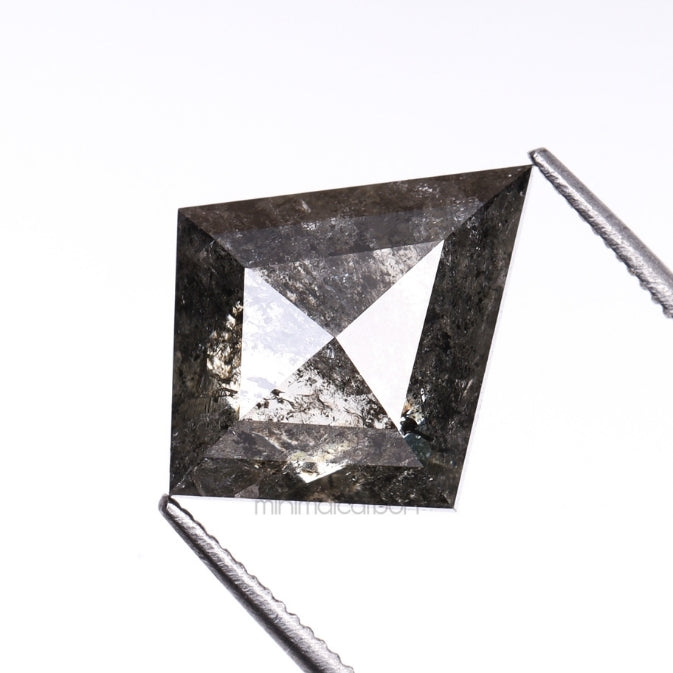 4.05 CT, 13.1 X 11.0 MM | Salt And Pepper Kite Cut Diamond - Minimal Carbon