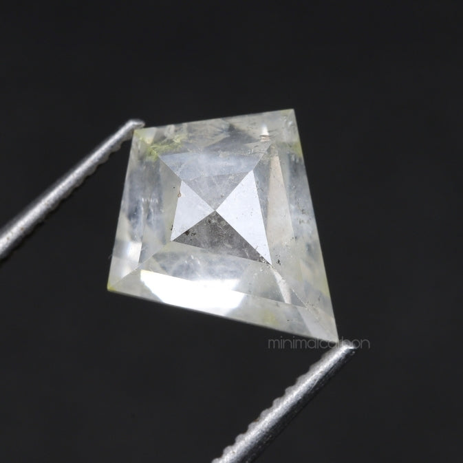 1.39 CT, 8.6 X 7.6 MM | Salt And Pepper Kite Cut Diamond - Minimal Carbon