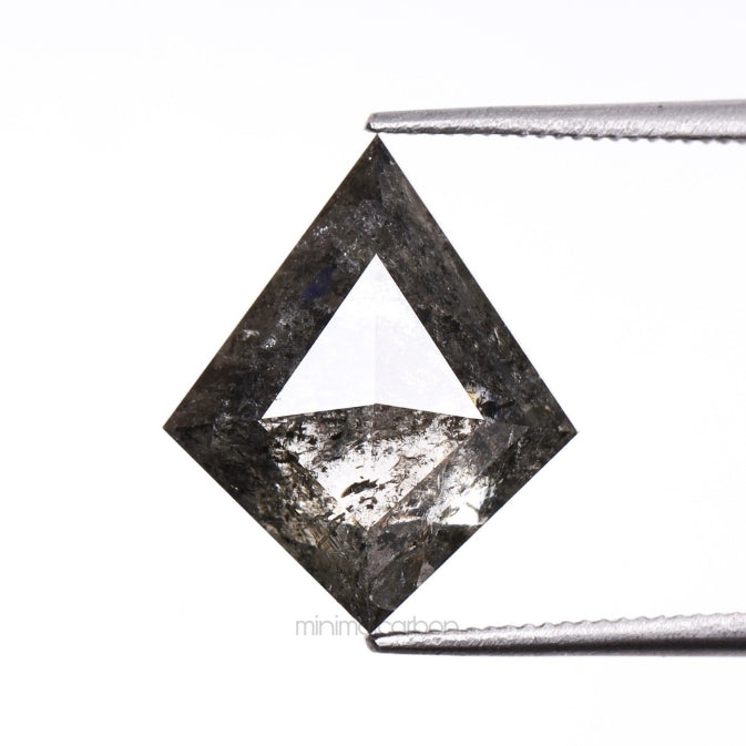 4.05 CT, 13.1 X 11.0 MM | Salt And Pepper Kite Cut Diamond - Minimal Carbon