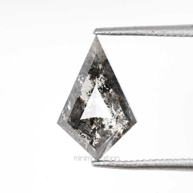 1.48 CT, 10.0 X 6.4 MM | Salt And Pepper Kite Cut Diamond - Minimal Carbon